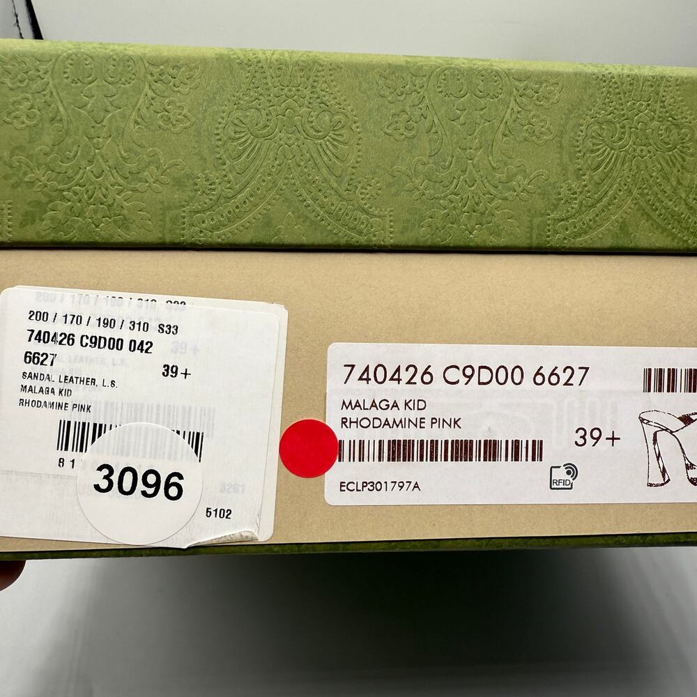 Gucci GG Stud Platform Malaga Kid Rhodamine Pink Size 39.5 US 9.5 - Picture 11 of 14